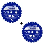 Avanti Pro 7-1/4 in. 24 TPI Framing Circular Saw Blade, Carbide (2-Pack) thumbnail 1