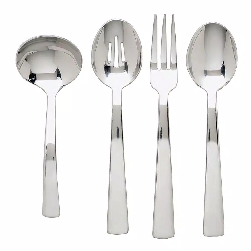 Ginkgo Burton 4-Piece Hostess Serving Set, 18/0 Stainless Steel