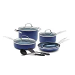 Blue Diamond 10-Piece Aluminum Ceramic Nonstick Cookware Set, Blue thumbnail 1