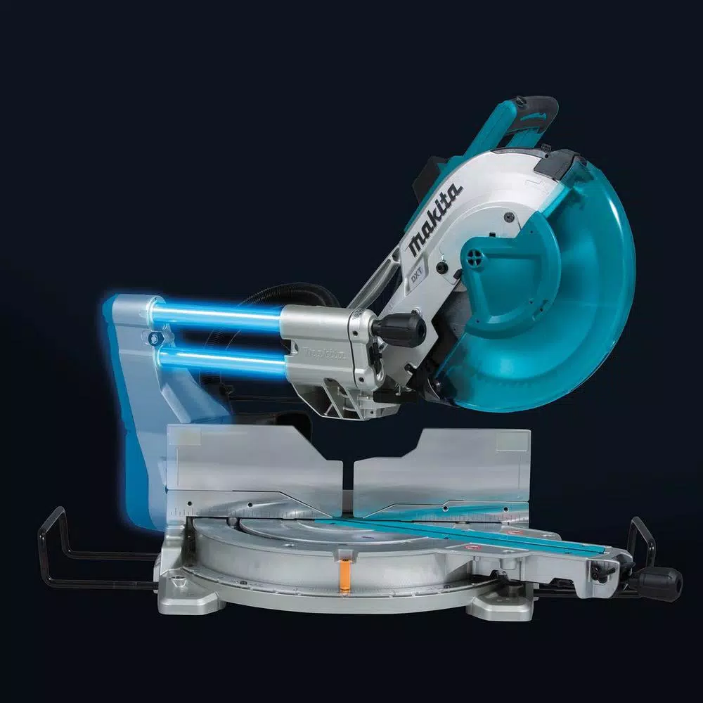 Makita 12 in. 15-Amp Dual-Bevel Sliding Compound Miter Saw with Laser and Portable Stand