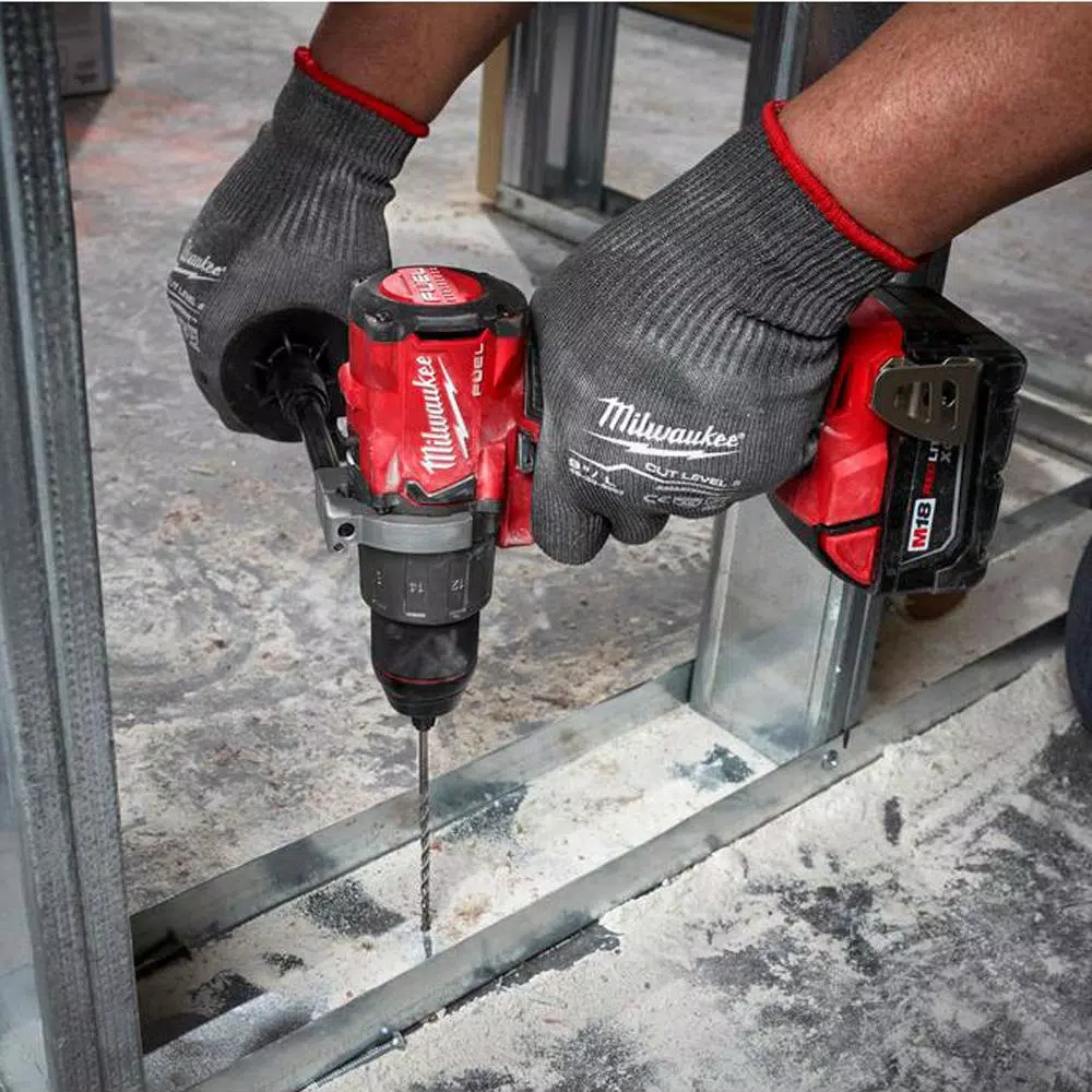 Milwaukee M18 FUEL 1/2 in. Brushless Hammer Drill Driver Kit with Two 5.0 Ah Batteries and Charger