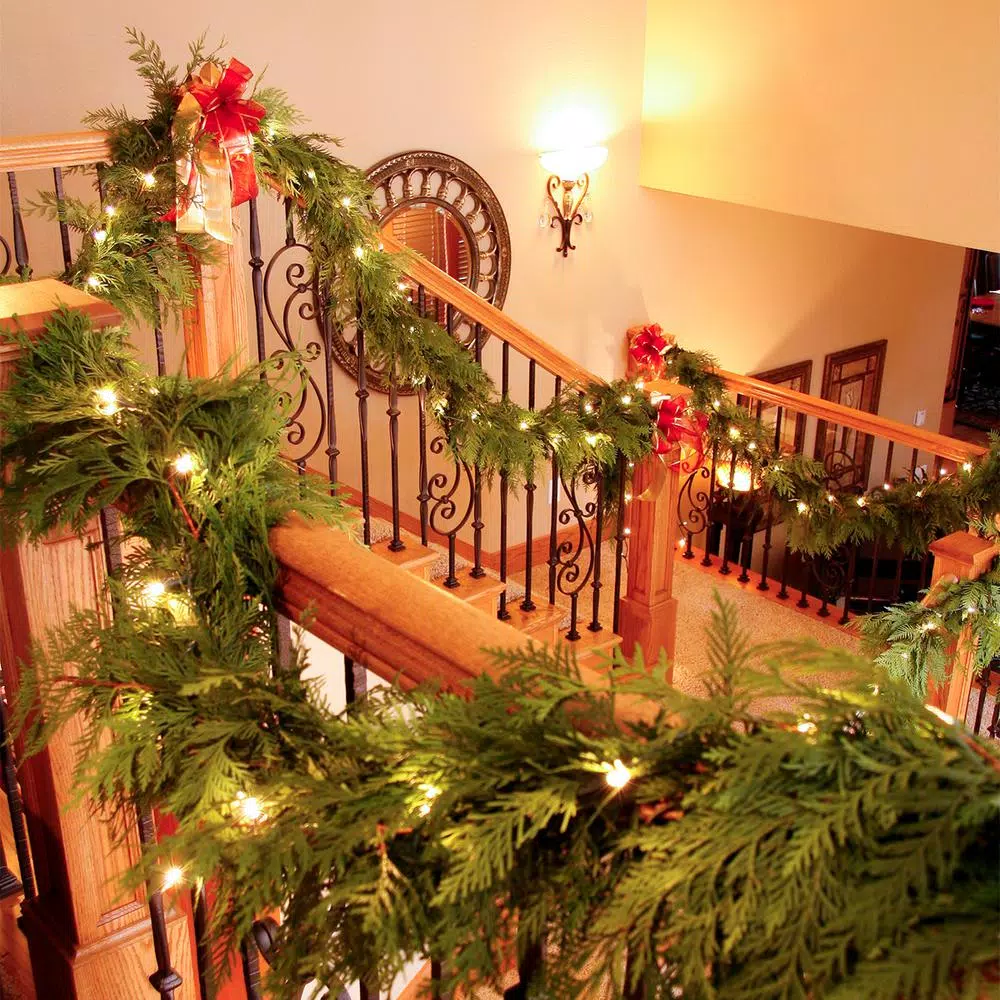 VAN ZYVERDEN 10 ft. Fresh Cut Pacific Northwest Western Red Cedar Coil Garland