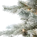 Sterling 7.5 ft. Pre-Lit Flocked Vermont Spruce Artificial Christmas Tree with 900 Clear Lights thumbnail 2