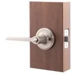 Copper Creek Zane Contemporary Satin Stainless Steel Privacy Lever, Interior Residential Door Handle thumbnail 4