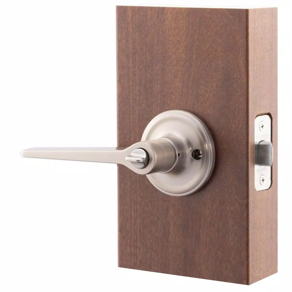 Copper Creek Zane Contemporary Satin Stainless Steel Privacy Lever, Interior Residential Door Handle