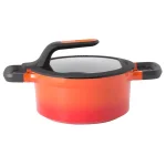 BergHOFF GEM Stay Cool 3 qt. Cast Aluminum Nonstick Casserole Dish with Glass Lid, Orange thumbnail 1