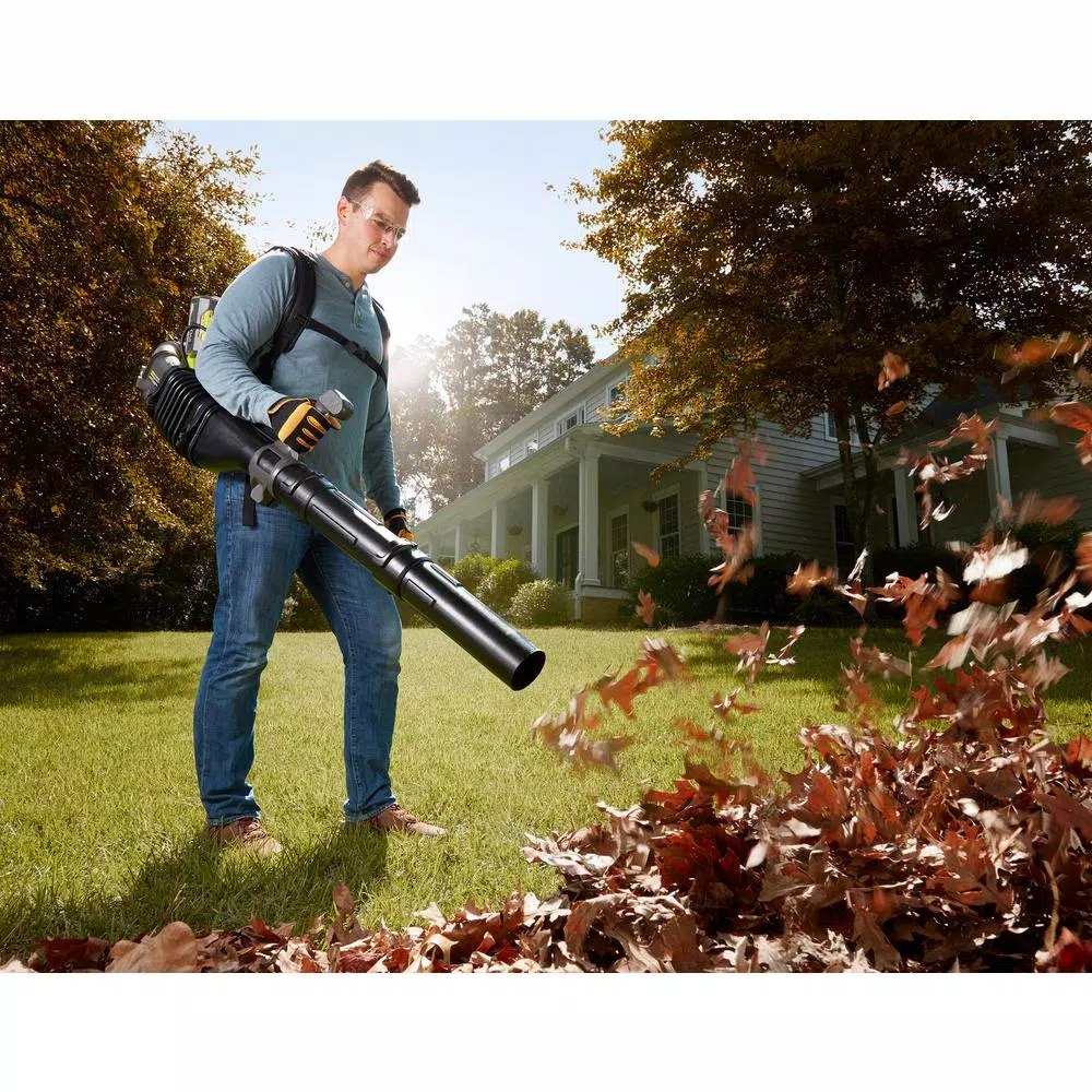 RYOBI Reconditioned 40V Lithium-Ion Cordless Backpack Blower with 5 Ah Battery and Charger