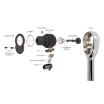 Tekton 3/4 Inch Drive x 22 Inch Quick-Release Ratchet, 72-Tooth, Chrome-Plated thumbnail 12