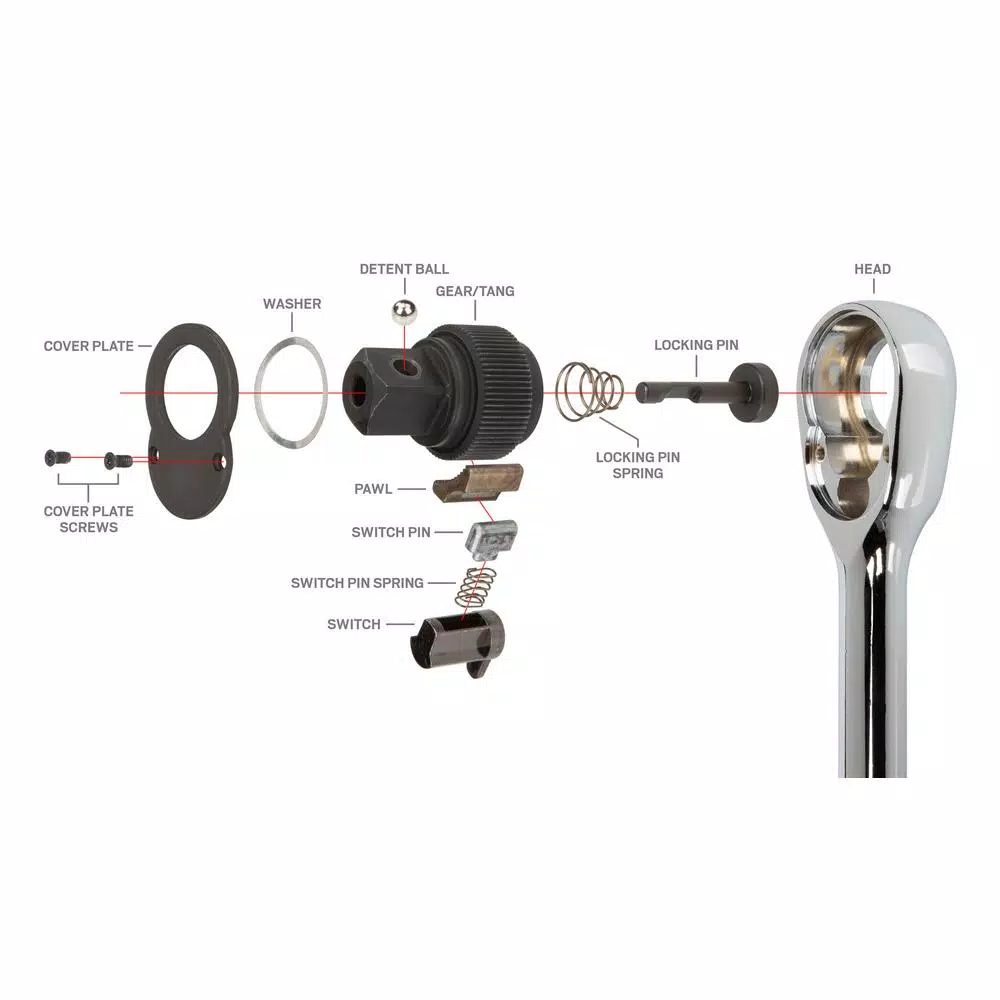 Tekton 3/4 Inch Drive x 22 Inch Quick-Release Ratchet, 72-Tooth, Chrome-Plated