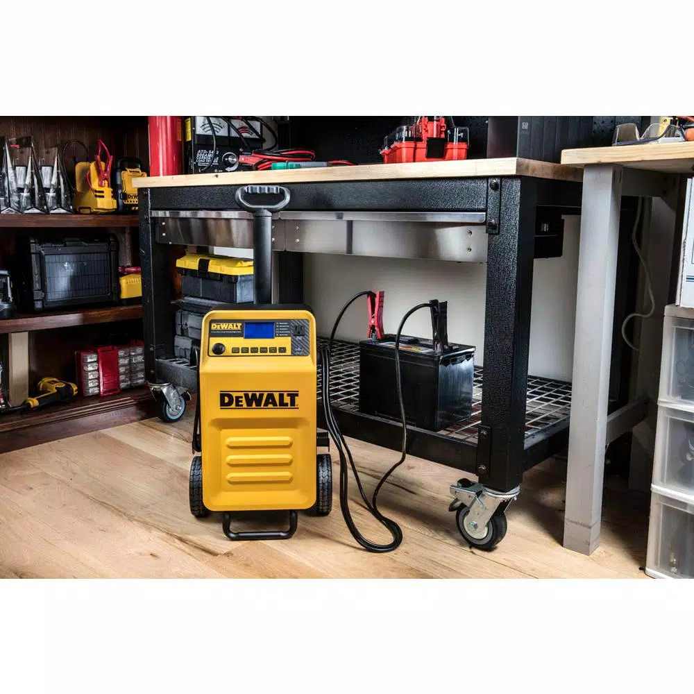 DEWALT DXAEC210 70 Amp Rolling 12V Battery Charger with 210 Amp Engine Start