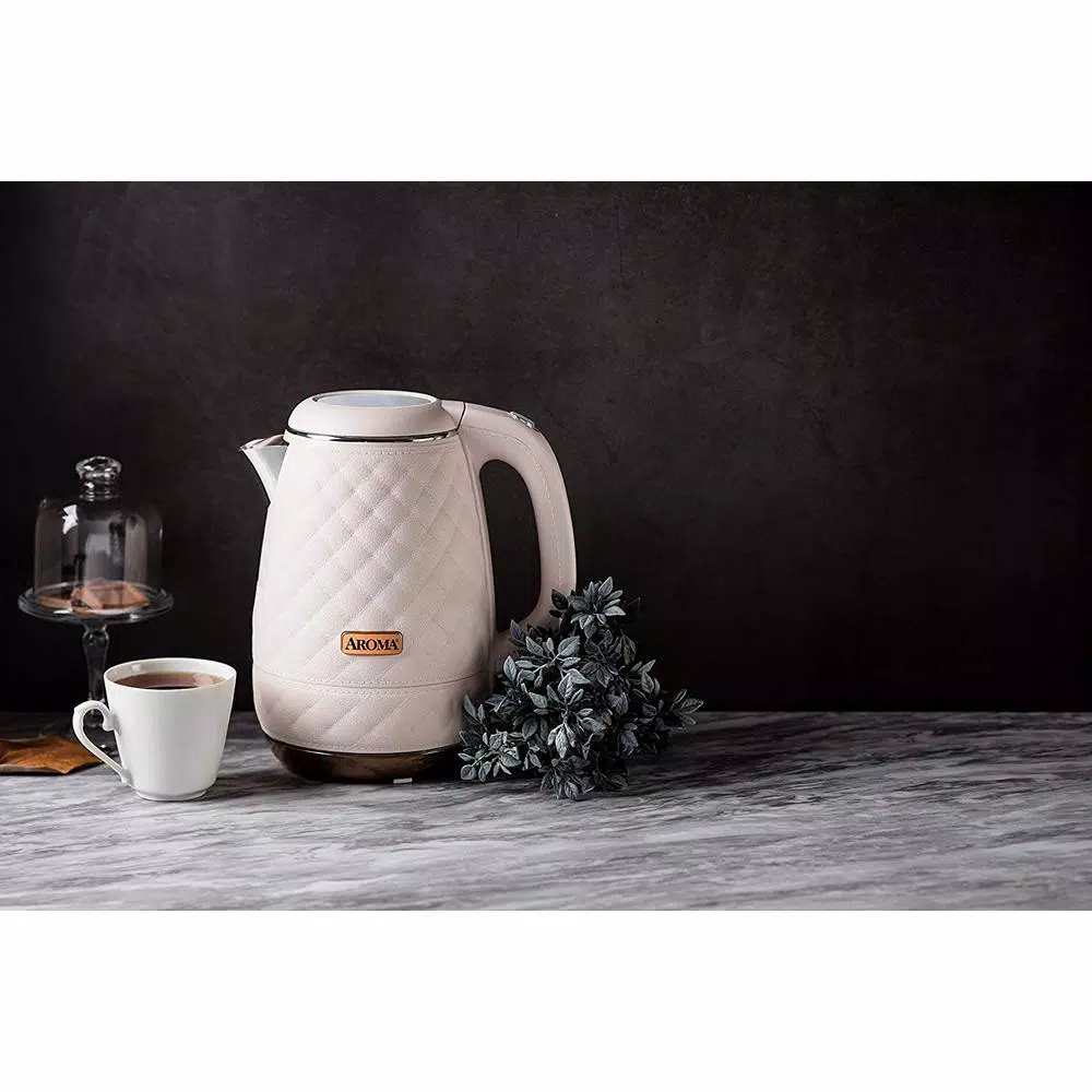 Aroma Professional 7-Cup Electric Water Kettle, 316 Surgical Grade Stainless Steel, Pink