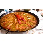 Magefesa 13.5 in. Enamelled Steel Paella and Pizza Pan thumbnail 1