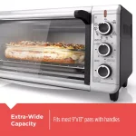 BLACK+DECKER 8-Slice Extra-Wide Convection Toaster Oven, Stainless Steel thumbnail 2