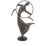 LITTON LANE 12 in. Female Dancer Polystone Sculpture with Distressed Brass Finish thumbnail 3