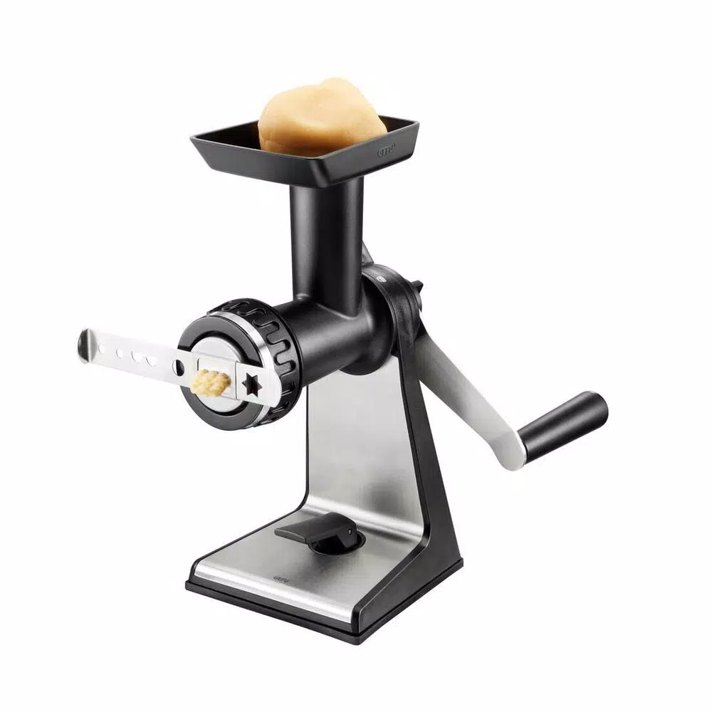 GEFU TRANSFORMA Manual Meat Mincer with Sausage Spout and Cookie Press Attachment