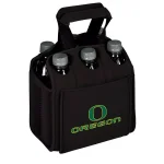Picnic Time University of Oregon Ducks 6-Bottle Insulated Neoprene Beverage Carrier, Black thumbnail 1