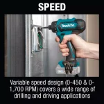 Makita 12V max CXT Lithium-Ion 1/4 in. Hex Cordless Screwdriver (Tool Only) thumbnail 7