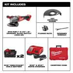 Milwaukee M18 FUEL 4-1/2 in. / 5 in. Cordless Angle Grinder Kit with (2) 9.0 Ah Batteries and Charger thumbnail 2