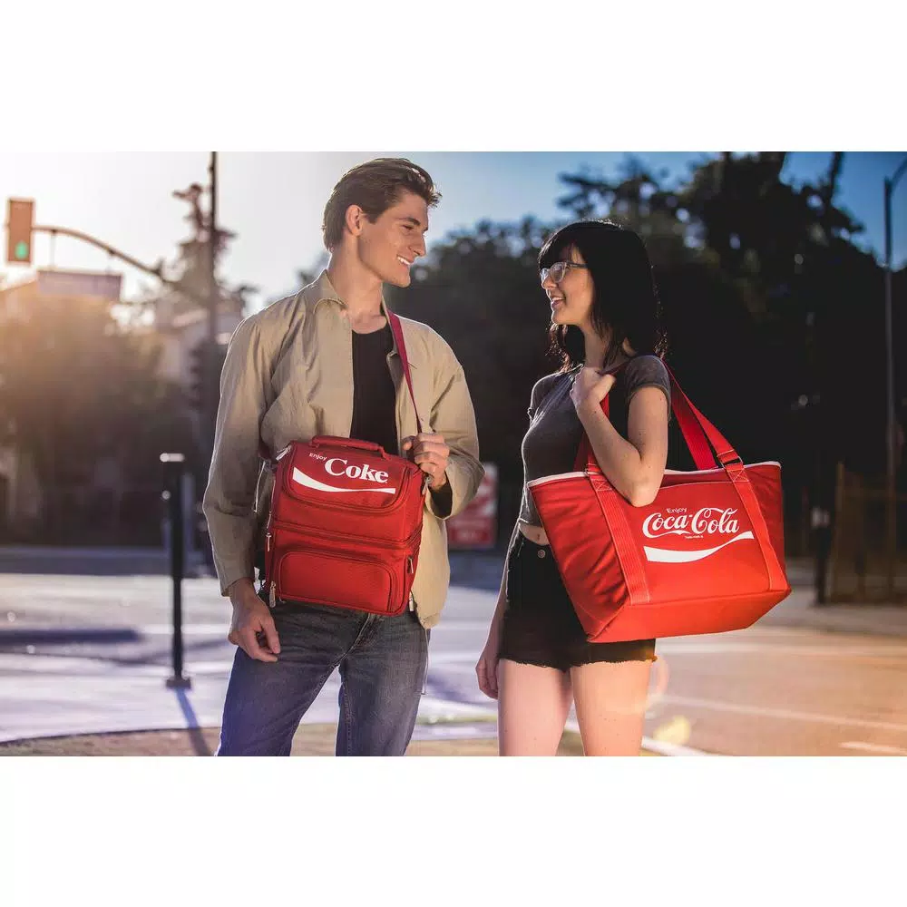 ONIVA Coca-Cola Pranzo 3 Qt. 8-Can Insulated Lunch Tote Cooler Bag with Utensils - Red