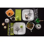 Corelle Square 16-Piece Black Trees Glass Dinnerware Set, Service for 4 thumbnail 5