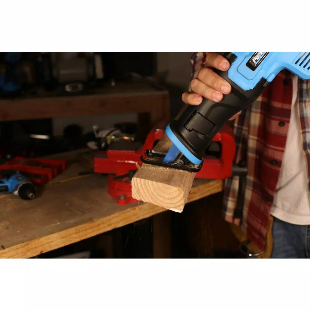 Pulsar PT2120 20V Cordless Reciprocating Saw Kit with 2 Ah Battery, Charger, and Assorted Blades