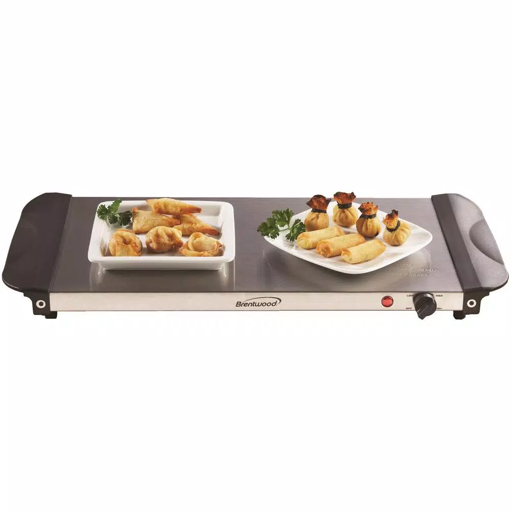Brentwood Appliances BF-315 4.5 Qt. Stainless Steel 3-Pan Buffet Server and Warming Tray