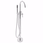 AKDY Freestanding Floor Mount Roman Tub Faucet with Hand Shower, Chrome thumbnail 1
