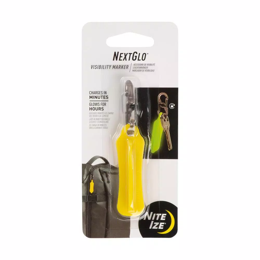 Nite Ize NextGlo Visibility Marker, Yellow - High-Performance Photoluminescent Glow Marker