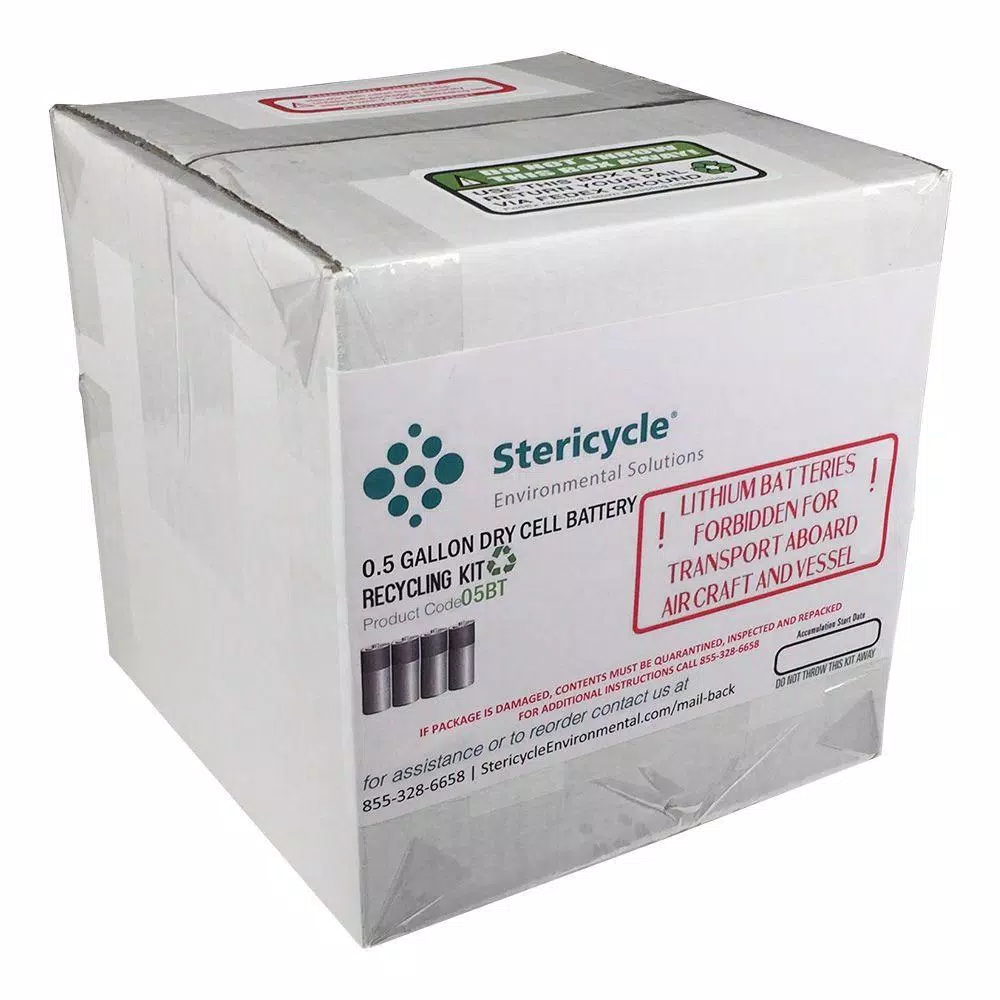 Unbranded 1/2 Gallon Dry Cell Battery Recycling Kit with Prepaid Return Label and Pail
