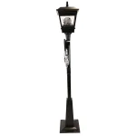 Haunted Hill Farm 71 in. Black Animated Skull Lamp Post with Spooky Music thumbnail 9