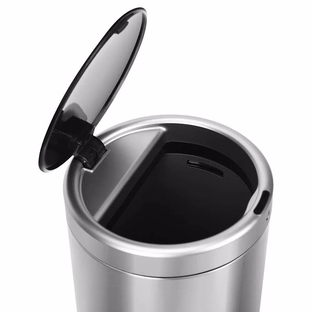Innovaze 3.2 Gallon Stainless Steel Motion Sensor Touchless Trash Can, Fingerprint Resistant Round Bin