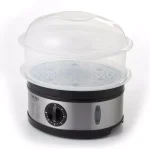 AROMA 20-Cup Stainless Steel Food Steamer, 5-Quart Double Tier Capacity thumbnail 1