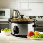 Ovente 3.7 Qt. Stainless Steel Electric Slow Cooker with Glass Lid, 3 Temperature Settings (SLO35ABR) thumbnail 7
