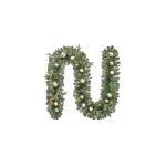 Home Accents Holiday St. Germain 9 ft. Pre-Lit LED Artificial Christmas Garland with Champagne & Gold Ornaments thumbnail 1