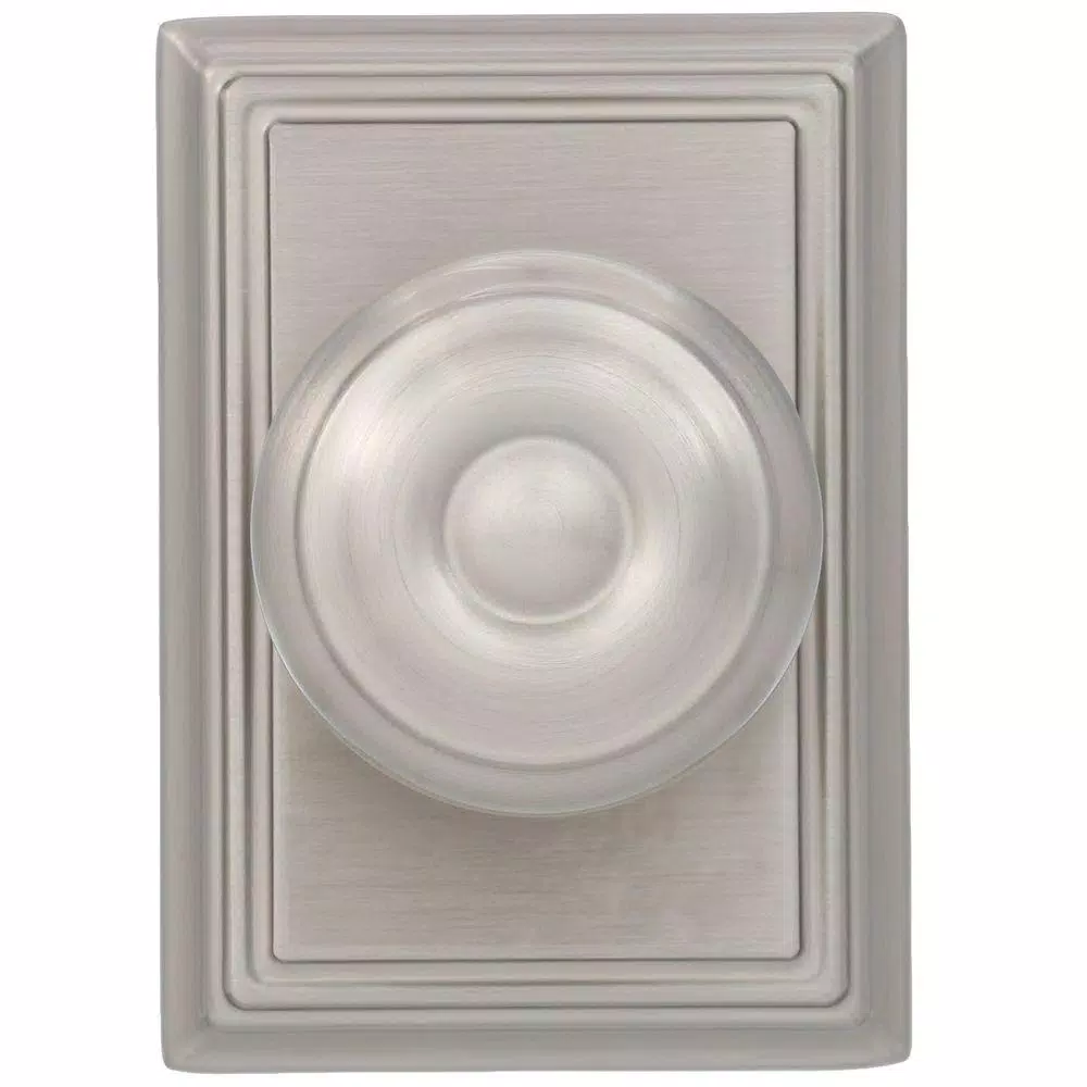 Schlage Georgian Satin Nickel Dummy Door Knob with Addison Trim