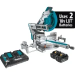 Makita 18V X2 LXT 12 in. Brushless Dual-Bevel Sliding Compound Miter Saw Kit with Bonus 18V LXT Jigsaw thumbnail 2