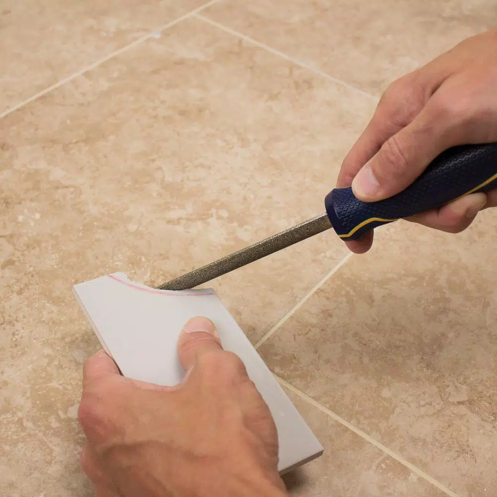 QEP Double Sided Diamond Grit Tile File for Ceramic, Porcelain, Glass, and Stone