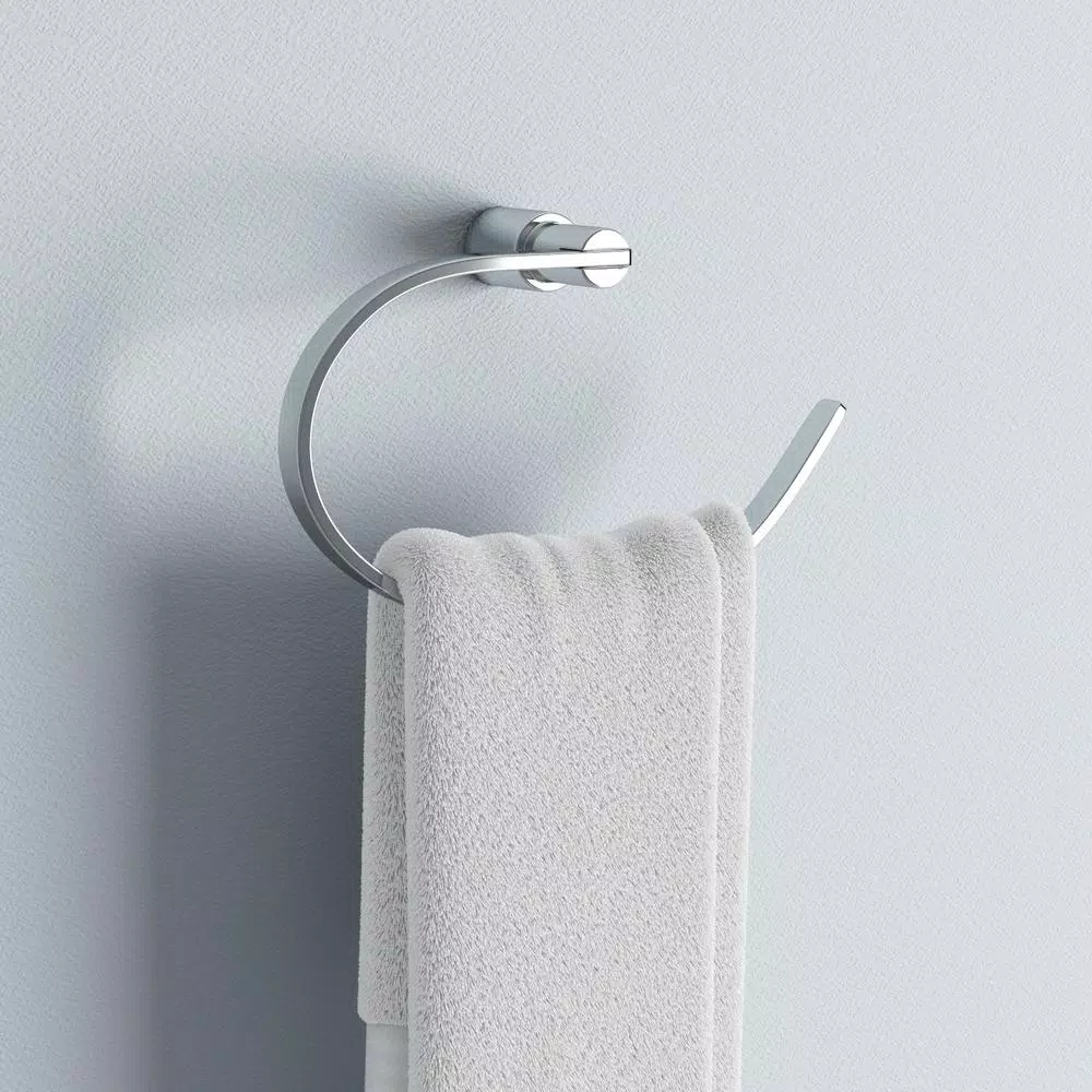 Fresca Magnifico Chrome Towel Ring - Heavy Duty Brass Hand Towel Holder