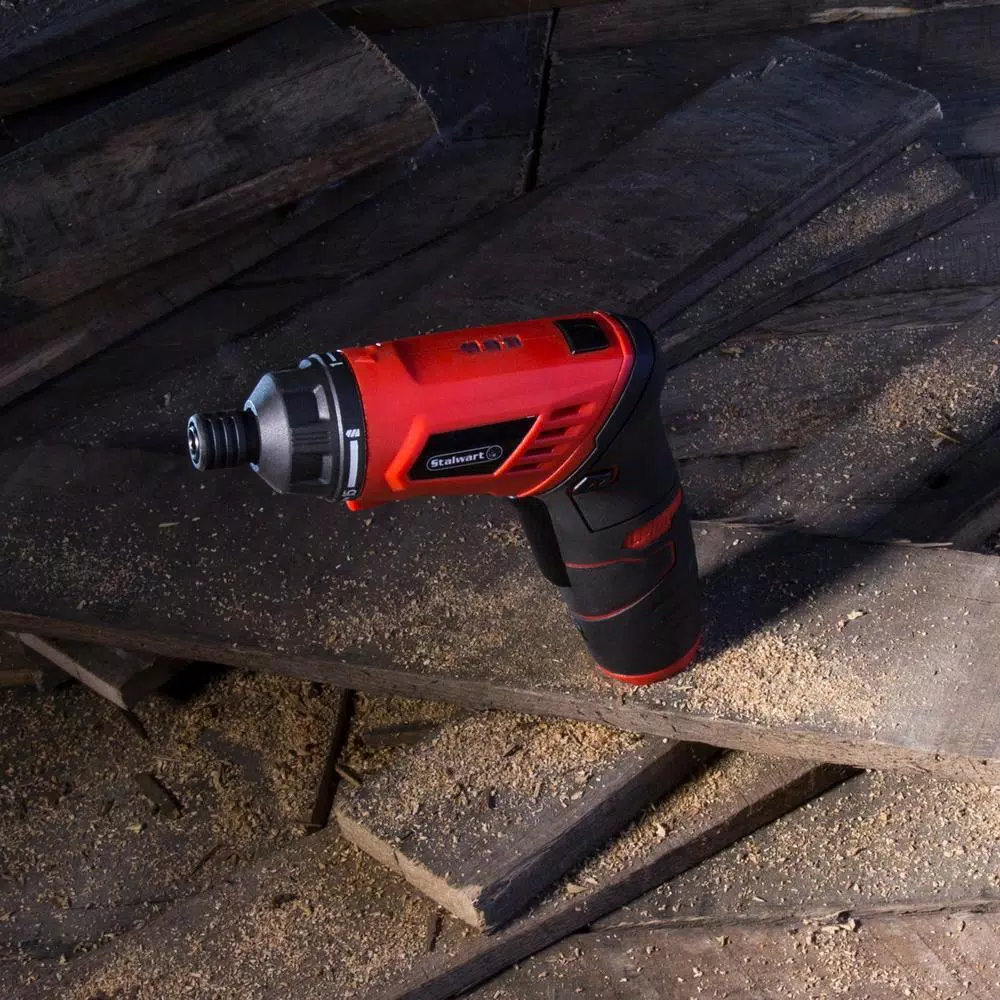 Stalwart 3.6V Lithium Ion Cordless Screwdriver Set, 40-Piece Dual Position Kit