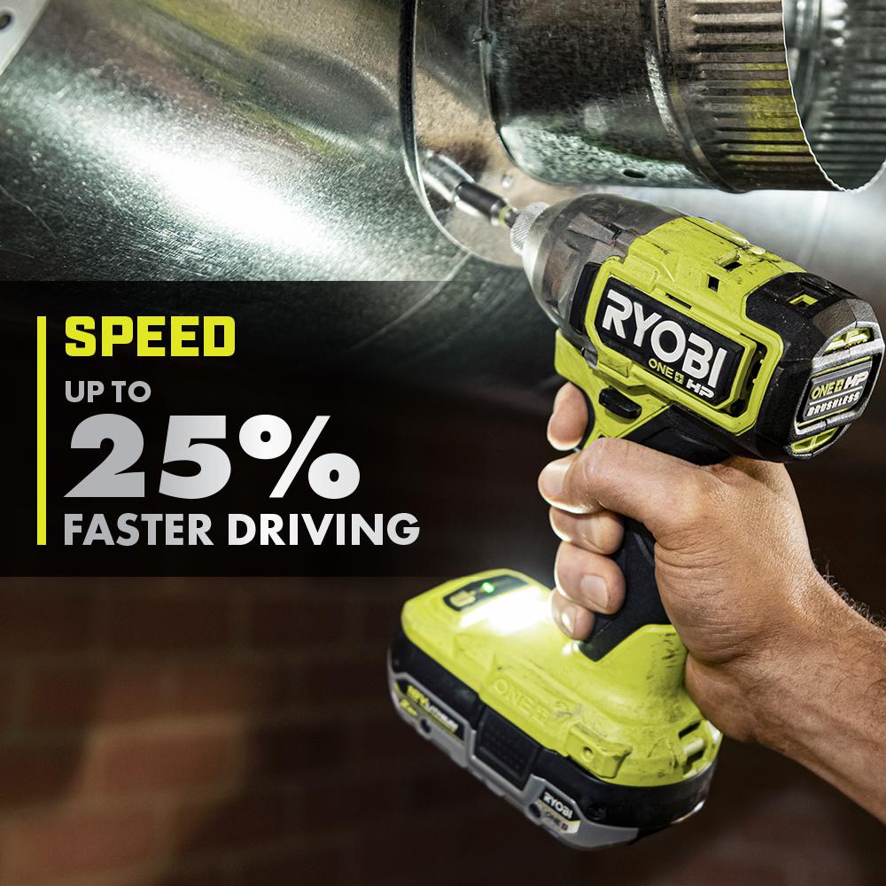 RYOBI ONE+ HP 18V Brushless 1/4 in. 3-Speed Impact Driver (Tool Only)