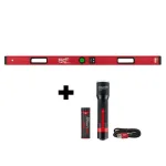 Milwaukee 48 in. Digital Box Level with PINPOINT Technology and 700 Lumen LED Flashlight Kit thumbnail 1