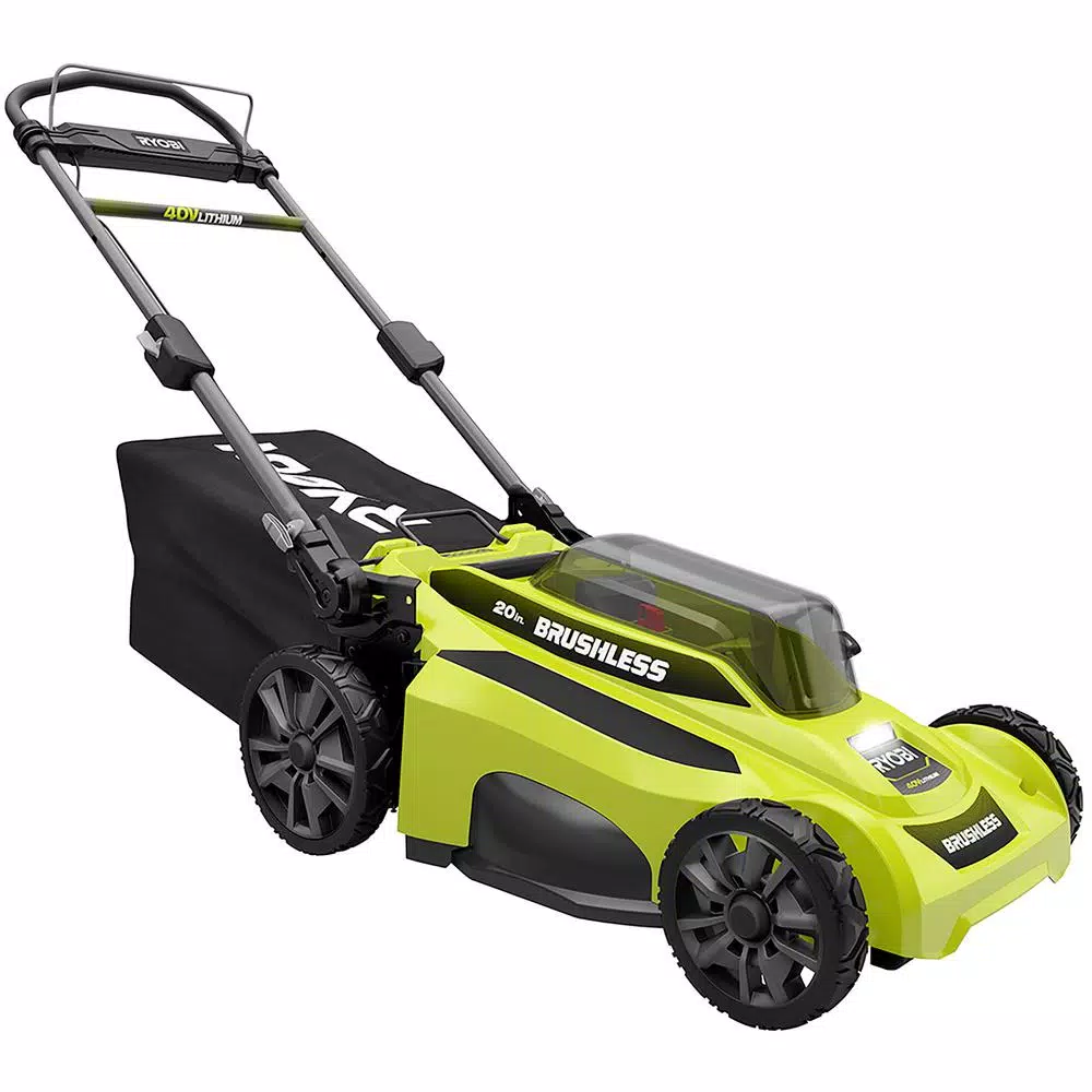 RYOBI 40V 20 in. Brushless Cordless Push Lawn Mower with 6 Ah Battery and Charger Included