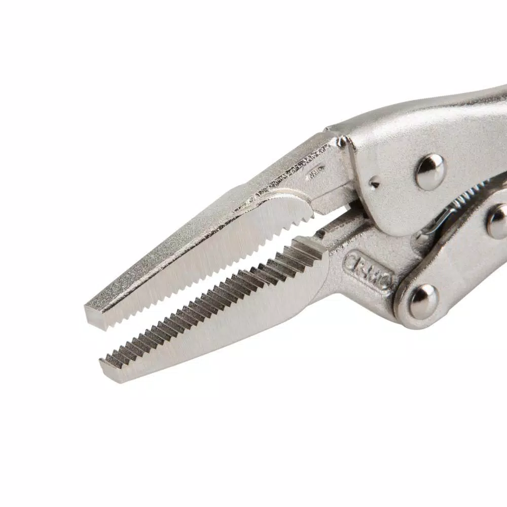 TEKTON 6 in. Long Nose Locking Pliers with Chrome Molybdenum Jaws
