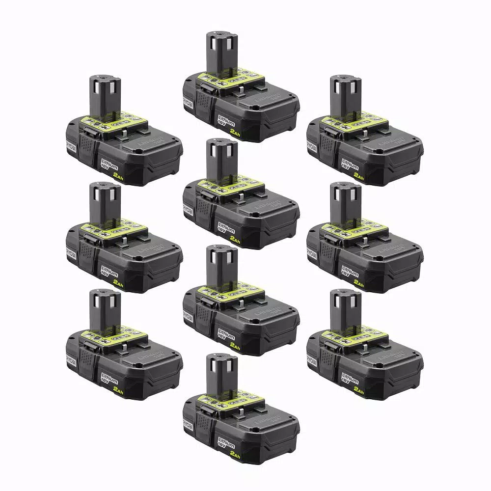 RYOBI 18V ONE+ 2.0 Ah Compact Lithium-Ion Battery 10-Pack