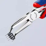 KNIPEX 5-3/4 in. Electronics Pliers with Angled Half Round Tips and Comfort Grip thumbnail 3