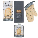 Kay Dee Queen Bee Yellow Cotton Kitchen Textile Set - 4 Piece Set thumbnail 1