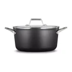 Calphalon Premier 6-Quart Hard-Anodized Aluminum Nonstick Stock Pot with Glass Lid, Black thumbnail 1