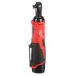 Milwaukee M12 12V Lithium-Ion Cordless 3/8 in. and 1/4 in. Ratchet Kit with Battery, Charger and Bag thumbnail 4