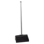 Continental 12 in. Upright Lobby Dust Pan with Vinyl-Coated Steel Handle, Black thumbnail 1