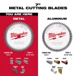 Milwaukee 7 in. 40T Carbide Metal Cutting Circular Saw Blade thumbnail 4